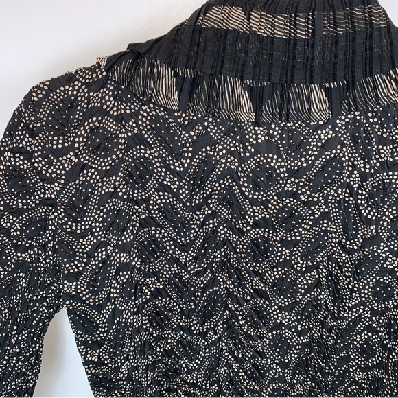 Alberto Makali Vintage Gothic Bohemian Black Chiffon Blouse Top Women's sz M - Picture 3 of 8